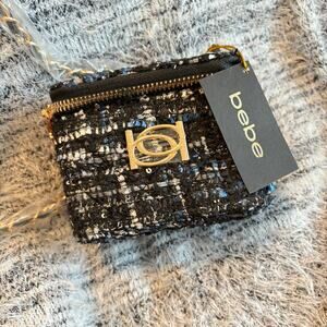 Bebe Kamala Mini Tweed Bag
